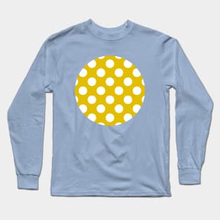 Lunares Blancos Fondo Amarillo Estilo Flamenco Long Sleeve T-Shirt